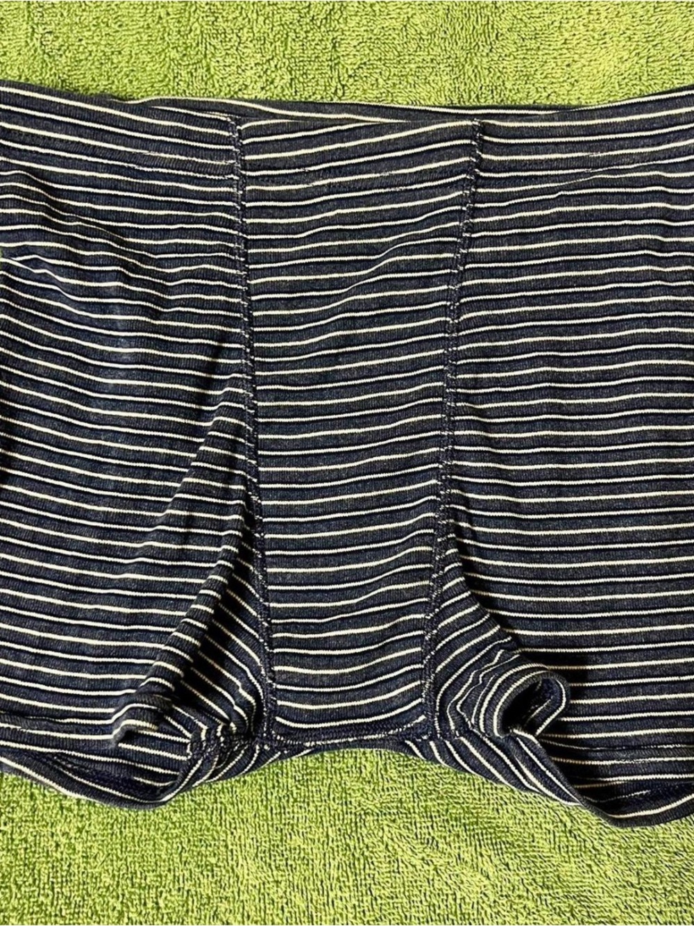 Hanes Navy and White Striped Boxer Briefs
